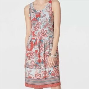J. Jill Floral Sleeveless Dress - Red and White
